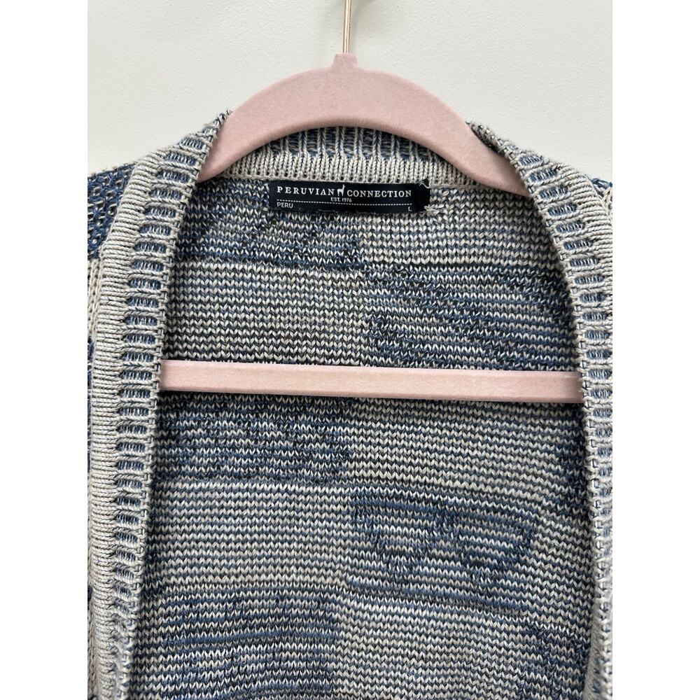 Peruvian Connection Sahel Cardigan Pocket Button Down Sweater Women’s Large - Picture 8 of 12